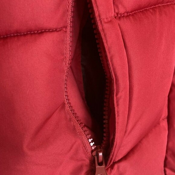 U.S. Polo Assn. Women’s Red Puffer Zip Up Jacket Coat (No Hood) Size M - Picture 4 of 12